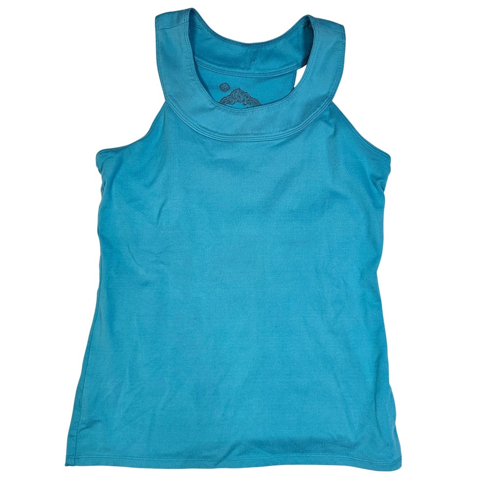 Sahalie‎ Womens Blue Racerback Activewear Tank Top Size M Turquoise Stretch
